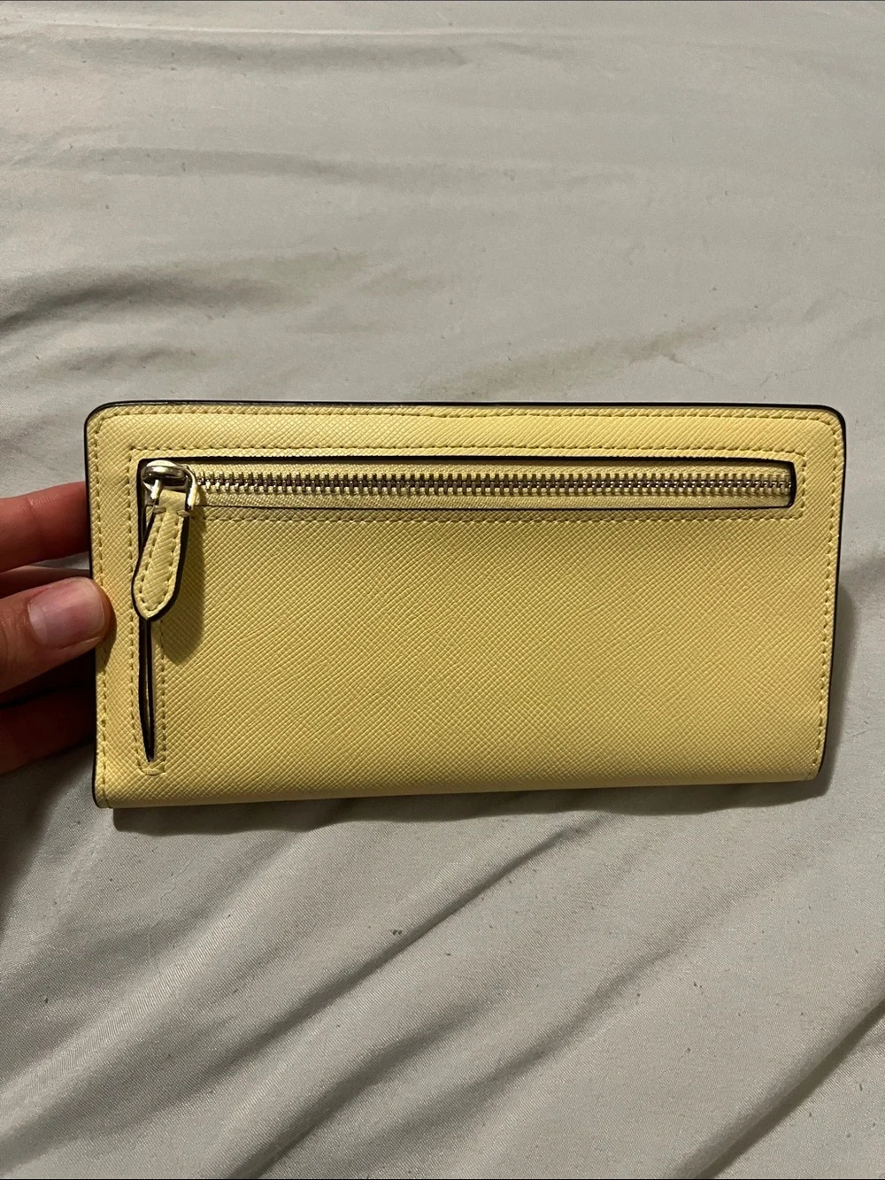 kate spade Yellow Saffiano Zip-Around Continental Wallet